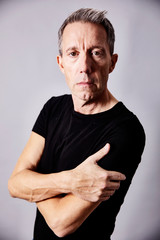 mann, bestager, grauhaarig, Portrait