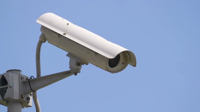 Security camera in 4k slow motion 60fps