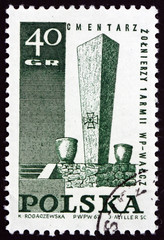 Postage stamp Poland 1967 memorial at Westerplatte (Walcz)