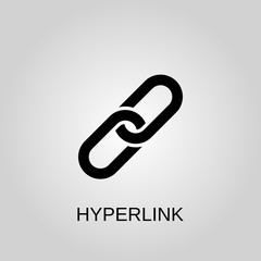 Hyperlink icon. Hyperlink symbol. Flat design. Stock - Vector illustration.