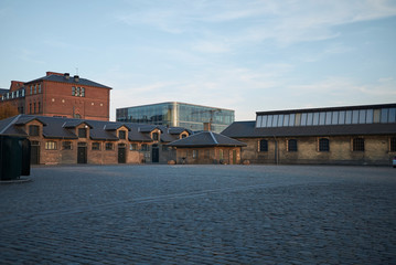 Fototapeta na wymiar Copenhagen, denmark - October 10, 2018 : View of the Brown district in the Meatpacking District
