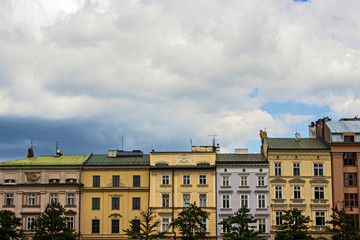 Obraz premium Poland's historic center, a city with ancient architecture.