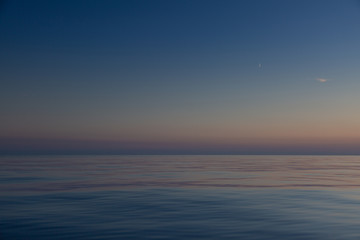 Calm ocean after sunset