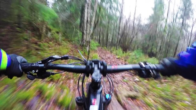 Shaky and muddy action cam POV Point of View