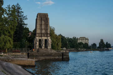 General Cadorna Mausoleum in Pallanza town, Maggiore Lake, Italy