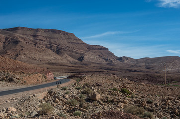 Hills near lake (reservoir) Al-hassan Addakhil in Errachidia, Morocco