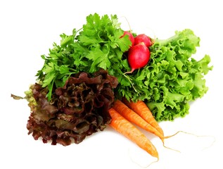 Lettuce, carrots and beets