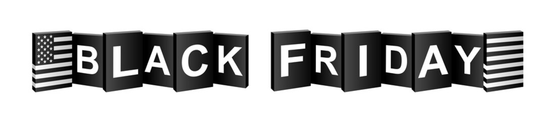 Black Friday with american flag