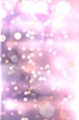 Abstract purple background with shiny blurred bokeh lights