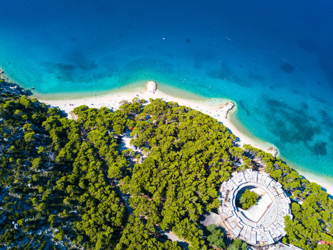 Luftaufnahme Strand, Adria, Dalmatien, Kroatien