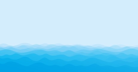 Fototapeta premium Seascape z błękitną dużą fala.