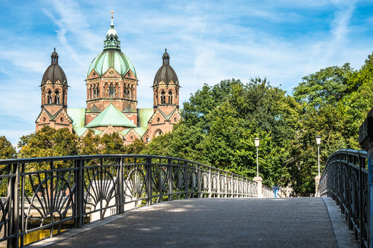 famous st lukas church in munich - germany