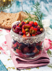Vinaigrette , traditional russian vegan salad