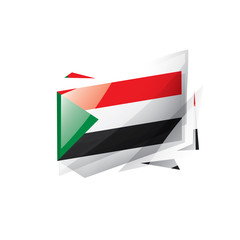 Sudan flag, vector illustration on a white background