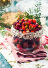 Vinaigrette , traditional russian vegan salad