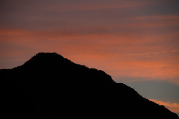 sunset in mountains