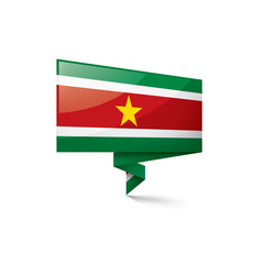 Suriname flag, vector illustration on a white background