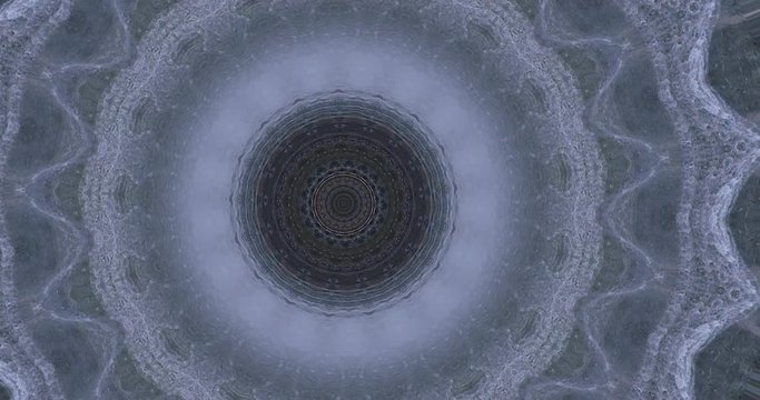 Circle water fountain pool kaleidoscope
