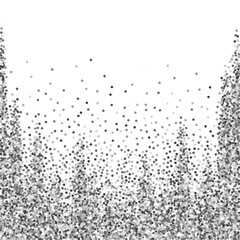 Round silver glitter luxury sparkling confetti. Sc