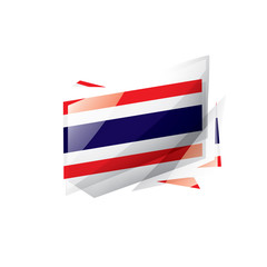 Thailand flag, vector illustration on a white background