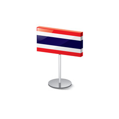Thailand flag, vector illustration on a white background