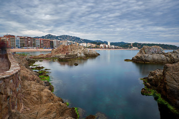 Fototapeta na wymiar Lloret de Mar in Costa Brava, Catalonia.