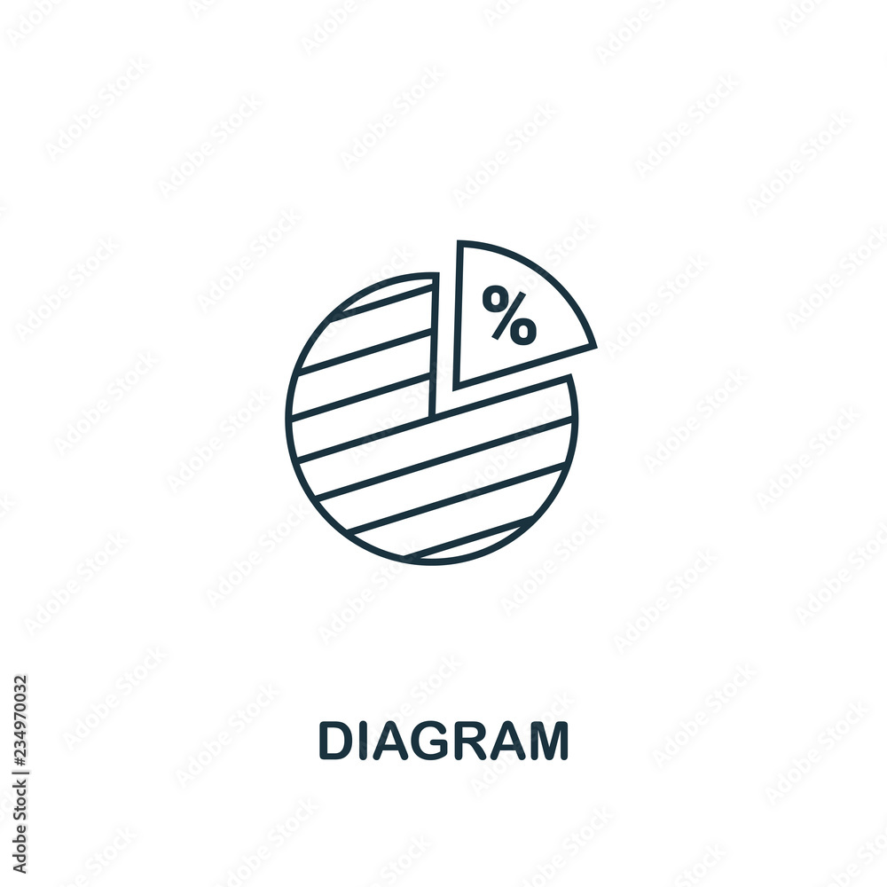 Poster diagram icon. outline style thin design from business icons collection. pixel perfect simple pictogr