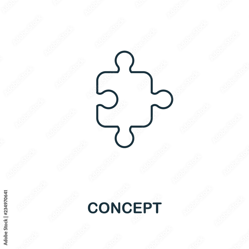 Poster concept icon. outline style thin design from business icons collection. pixel perfect simple pictogr