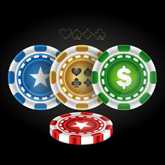 Casino chips vector