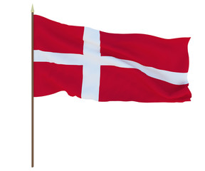Fototapeta na wymiar . National flag of Denmark. Background for editors and designers. National holiday