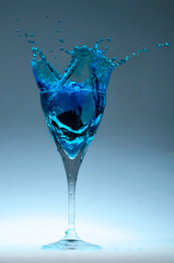 water splash in a glass