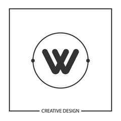 Initial Letter W Logo Template Vector Design