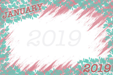 2019 post on painted background