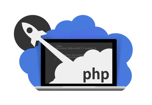  Rocket launch from laptop with php programming language code