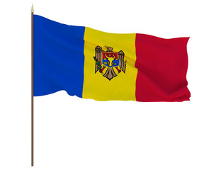 National flag of Moldova. Background for editors and designers. National holiday