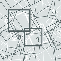 Cube Abstract background, cube line art, grey background wallpapper, vector illustration