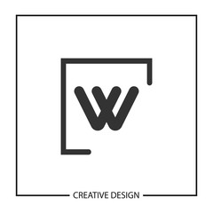 Initial Letter W Logo Template Vector Design