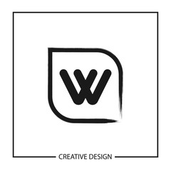Fototapeta premium Initial Letter W Logo Template Vector Design