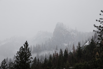 winter morning in the mountains