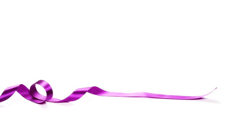 Purple ribbon isolated on white background