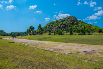 The stadium in the archaeological site of Olympia in Greece. The greatest stadium in ancient Greece...