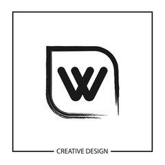 Obraz premium Initial Letter W Logo Template Vector Design