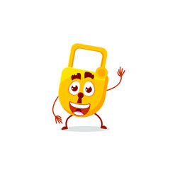 Lock vector flat cartoon character, technology, protection, data, privacy, internet security design concept, vector illustration isolated on white background