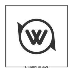 Obraz premium Initial Letter W Logo Template Vector Design