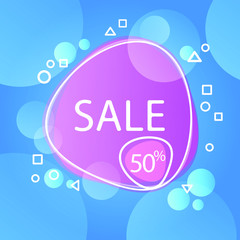 Abstract poster of sale, vector illustration
