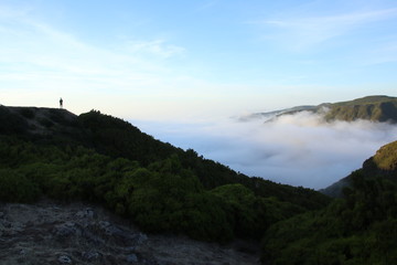 sunset in the mountains
