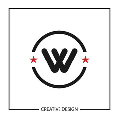 Obraz premium Initial Letter W Logo Template Vector Design