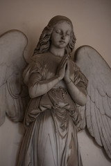 statue of angels at the Staglieno cemetery in Genoa