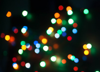 Obraz premium christmas bokeh light abstract holiday background