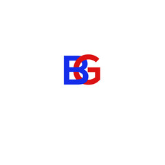 Letter BG Red and Blue